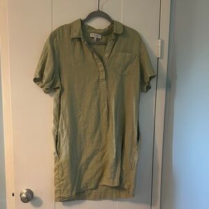 Michael Stars Olive Mini Linen Dress Sz L